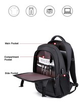 Nouveau sac à dos étanche personnalisé pour ordinateur portable sac USB de voyage pour hommes de bureau sacs à dos d'école multifonctionnels