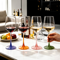 Verre à vin à long pied de 500 ml, design élégant, style minimaliste moderne, luxe léger, couleur personnalisée avec logo