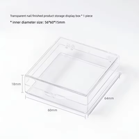 Manucure anti-poussière ongles conseils conteneur de stockage bijoux plateau transparent boîtes d'affichage appuyez sur la boîte d'emballage des ongles