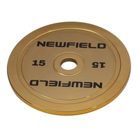 Poids de musculation en acier calibré de précision, ultra durables, de luxe, couleur or radiant, 5-25 kg, usinés par CNC, surface brillante, design ultra fin