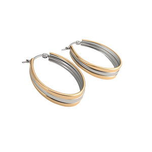 Pendientes de Acero Inoxidable de Tres Capas Circulares, Versátiles, Modernos, de Tres Colores, Estilo Único y Simple, de Moda - Product Image 4