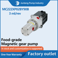 Pompe à engrenages à entraînement magnétique en PEEK/PTFE, débit réglable, moteur CC sans balais de qualité alimentaire pour pompe à mousse de lait