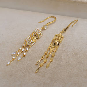 Boucles d'oreilles à pampilles en argent S925 Wenchi, 8-13 perles, accessoires de bijoux DIY pour femme, support vide personnalisable, modèle 16114, fabriqué en Chine - Product Image 5