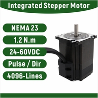 Contrôleur de moteur intégré 2 phases Nema23 pour moteurs pas à pas hybrides à boucle fermée, 1,2 N.m, 24-60 VDC, pour machines textiles
