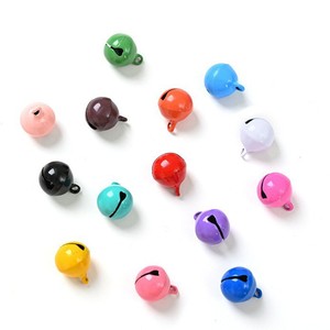 <b>Candy</b> Color 14mm Metal Bell Zinc Alloy Round Baking Paint Keychain Pendant Pet Charm - Product Image 1