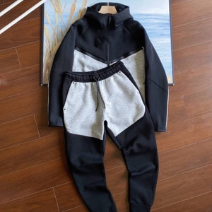 Chất Lượng Cao Công Nghệ Lông Cừu Người Đàn Ông Của Tracksuit Biểu Tượng Tùy Chỉnh Thoáng Khí Thể Thao Mùa Thu Áo Sweatspants Chạy Sweatsuit 2Pcs Màu - Product Image 4