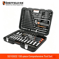 Ensemble d'outils de réparation automobile multifonctionnel Steel Shield avec clé à cliquet, jeu de douilles, boîte à outils, garantie à vie CRV