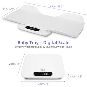 Nouvelle conception 2026 – Pèse-personne électronique 2-en-1 pour bébés, enfants, animaux domestiques et adultes, capacité 180 kg, avec plateau amovible, précision 0,001 kg - Product Image 2