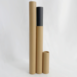 100% boîte de cylindre de bâton d'encens fait main écologique personnalisé Tube d'expédition en papier Kraft naturel affiche mince recyclable - Product Image 2