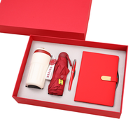 Set de Regalo Moderno con Vaso Térmico de Acero Inoxidable y Cuaderno de Cuero PU para Marca Corporativa