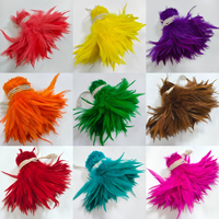 Plumes de coq teintées de 6-7 pouces, multicolores, pour la confection de attrape-rêves de carnaval, la pêche à la mouche, la fabrication de bijoux et l'artisanat