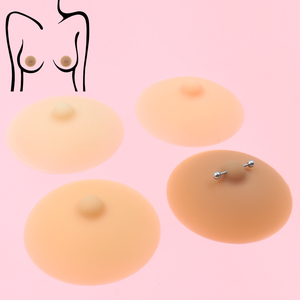 Cubiertas de pezón de silicona hipoalergénicas de moda con piercing de pezón colorido para fiesta sexy club nocturno uso diario - Product Image 2