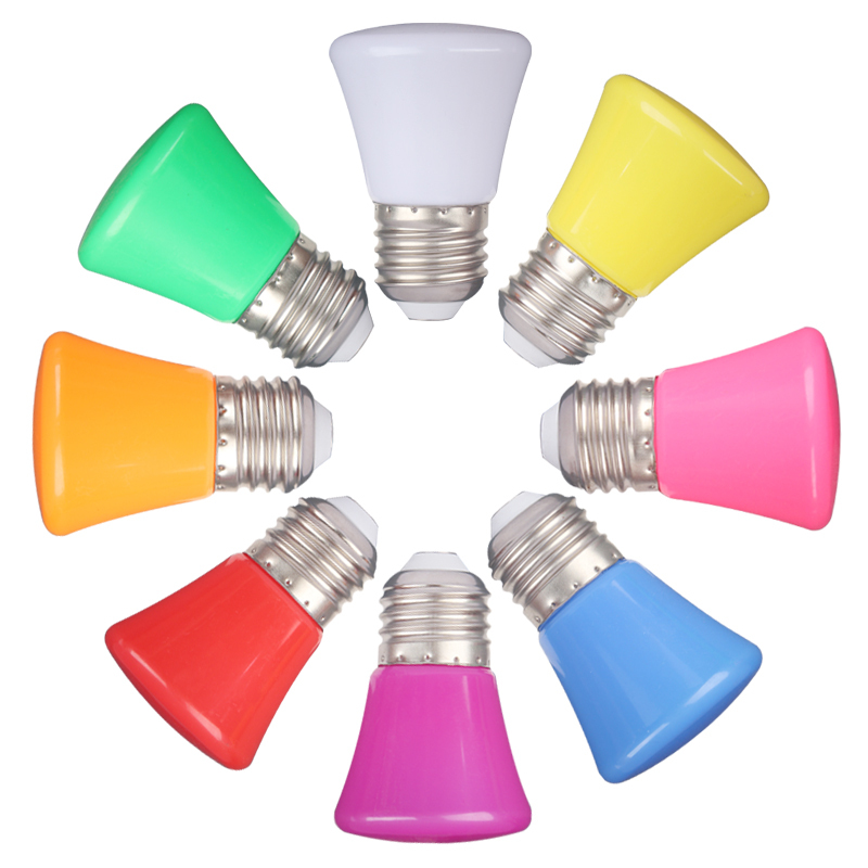 Colorful LED Crown Mushroom Light E27 Base 1W/3W ABS Indoor/Outdoor Residential Decorative String Bulb for Holiday Party Home