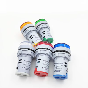 Lámpara Piloto LED de Señalización Iehc AD16-22DSV de 22 mm para Montaje en Panel, CC 6-100 V, Luz Indicadora Amarilla/Verde - Product Image 4