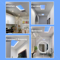 Plafonnier LED encastré intelligent à effet de ciel virtuel bleu, télécommandé, pour éclairage intérieur domestique