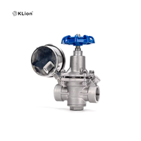 Vanne de réduction de pression de sécurité KLION avec manomètre DN15-DN50 en acier inoxydable, raccord femelle NPT/BSPT pour système de chauffage de l'eau
