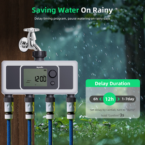 4 Zone Digital Water <b>Timer</b> with Independent - Smart Garden Irrigation Controller Brass Swivel Inlet - Product Image 4
