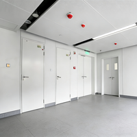 Porte coupe-feu en acier à ouverture latérale, commerciale, avec isolation thermique, design moderne pour immeubles de bureaux, hôtels, appartements et écoles