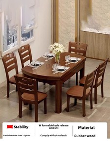 Modern Minimalist <strong>Dining</strong> <strong>Table</strong> and <strong>Chair</strong> Combination <strong>with</strong> Telescopic <strong>Folding</strong> Adjustable Desktop for Small Apartments - Product Image 3