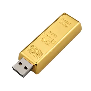 電子ガジェットゴールドバーUSBフラッシュドライブバルク格安記念品USBスティックペンドライブ128GB卸売