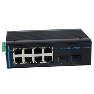 ตัวแปลงสัญญาณอีเธอร์เน็ต SFP เป็น RJ45 สำหรับอุตสาหกรรม ขายดี ความเร็ว 1000Mbps 8 พอร์ตเครือข่าย 2 SFP ตัวรับส่งสัญญาณใยแก้วนำแสงแบบติดตั้งบนราง DIN - Product Image 1