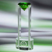 Trophée en verre cristal diamant Ruby Sky pour Président VIP