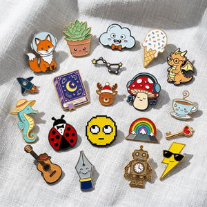 Pin Enamel Kustom, Pin Enamel Lunak, Pin Kartun dengan Glitter, Pembuat Lencana Logam, Cetak UV, Pin Lapel Anime Lucu, Pin Enamel Keras Kustom - Product Image 4