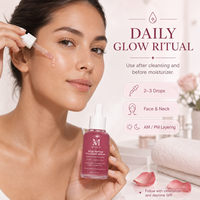 Sérum au collagène et peptides de rose Marque Blanche 30ml Niacinamide 8% Multi-Peptides Extrait de Rose Musquée Hydratant Raffermissant Éclat OEM ODM