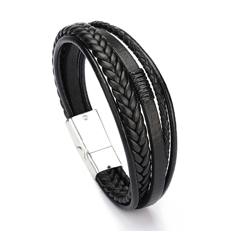 2 boucles en acier corde noire