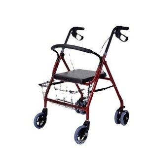 Senior Shopping <b>Cart</b> Four Wheel <b>Foldable</b> Mobility Aid With Brake Adjustment For Elderly Grocery Use - Product Image 3
