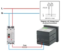 Compteur d'énergie programmable Acrel AMC72L-E4/KC, compteur d'énergie triphasé AC, montage encastré, RS485, compteur d'énergie intelligent