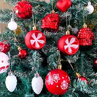 Lot de 40 Boules de Noël de 6 cm, Décorations pour Sapin, Rouge, Vert et Doré