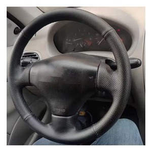 Cubierta personalizada para <span class=keywords><strong>volante</strong></span> de coche 100% compatible con Peugeot <span class=keywords><strong>206</strong></span> 1998-2005 <span class=keywords><strong>206</strong></span> SW CC 2003 2004 2005 <span class=keywords><strong>206</strong></span> accesorios interiores para automóviles - Product Image 3