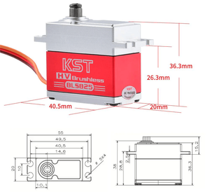 Motor digital estándar sin escobillas HV KST BLS825 de 0.11 segundos y 35 kg para helicópteros de clase 550-700, aviones grandes, coches RC y brazos robóticos. - Product Image 5
