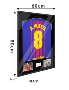 <strong>Football</strong> <strong>Shirt</strong> Framing With Cardboard 24*32" Black Cabinet Jersey T <strong>Shirt</strong> Display <strong>Frame</strong> Wall Hanging Home Decor - Product Image 2