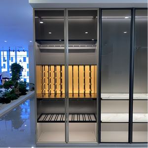 Влагостойкие огнестойкие стеклянные шкафы из алюминиевого сплава для винных шкафов для хранения одежды - Product Image 4