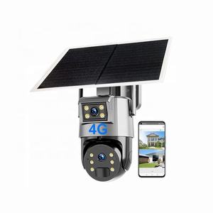 Ubox <span class=keywords><strong>APP</strong></span> 5DB 4G Caméra de sécurité solaire WiFi à double objectif avec vision nocturne Détection de mouvement Audio bidirectionnel Zoom 4X <span class=keywords><strong>360</strong></span> PTZ pour usage domestique - Product Image 1