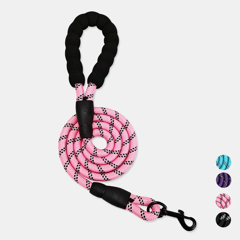 Low Price Sponge Handle 5ft Slip Lead Dog Leash Durable Pet Leash Reflective Nylon Rope Dog Leash for Pets Walking