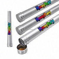Tubes de rangement coniques en alliage d'aluminium étanches et personnalisés pour cigarettes et briquets à tabac