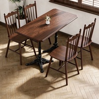 Meubles de restaurant de style vintage, ensemble table et chaises en bois massif pour la restauration, bistro, café, chaises et tables en bois pour salle à manger