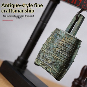 Artesanía de bronce antiguo: Campana Qin Yuefu, Adornos de madera maciza para el Museo del Mausoleo de Qin Shihuang, Recuerdo Conmemorativo - Product Image 4
