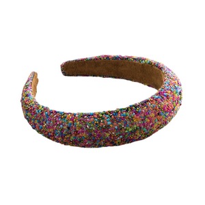 Nieuwe Fabriek Groothandel Luxe Hoge Kwaliteit Vrouwen Brede Hoofdband Regenboog Strass Kristallen Steen Barok Hoofdbanden