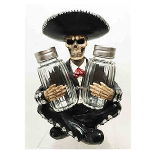 Polyrésine Jour <span class=keywords><strong>de</strong></span> <span class=keywords><strong>Mort</strong></span> Polyrésine Set <span class=keywords><strong>De</strong></span> Salière et Poivrière Cuisine À Manger sélectionnez La tienne (Mariacchi squelette) - Product Image 1