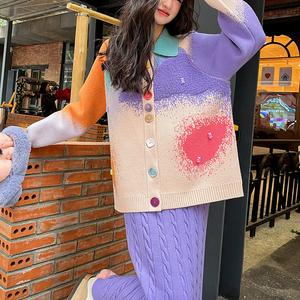 2024 Nuevo diseño Niche Design Sense Sweater con cintura alta A-line Falda Light Luxury Set Mujer - Product Image 5