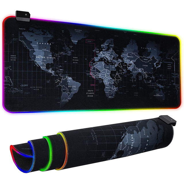 Pads Gamer Gaming Mats Wholesale Black Sublimation Blank Dongguan Logo Led Keyboard Pad Mouse Mat with Non-Slip Mouse Pad