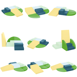 Playwork marque indonésienne fait enfants grimpeurs d'intérieur structures de jeu PU cuir mousse blocs d'escalade 16.1x16.1x7.67 pouces pour - Product Image 4