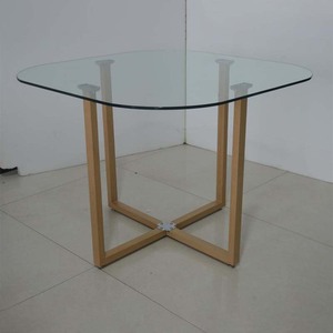 Modern space saving round dining room <span class=keywords><strong>4</strong></span> chairs stainless steel dining table and chair sets - Product Image 6