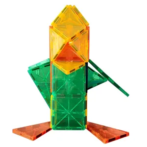 Bamgおもちゃ就学前教育建設おもちゃスタッキングおもちゃ子供用磁気タイルビルディングBl