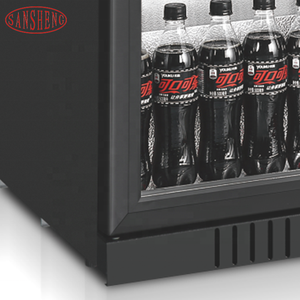 Mini <span class=keywords><strong>refrigerador</strong></span> de encimera de 3 puertas con puerta de vidrio transparente para bebidas y cerveza, congelador, refrigeración, tipo de clima - Product Image 3