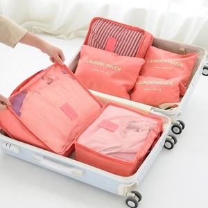 Clothing Organizer Set 6-Piece Travel <b>Storage</b> Bags With Mesh Zippered Pockets For Socks Underwear And <b>Clothes</b> Packing - Product Image 2